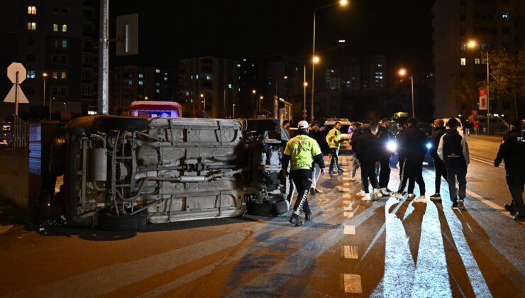 Edirne’de cip devrildi