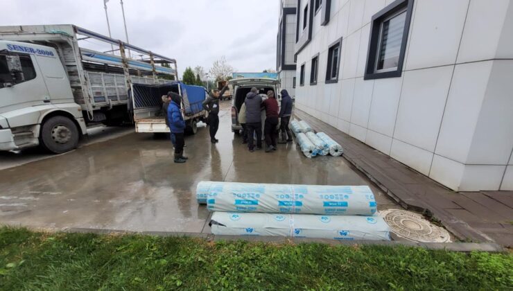 Edirneli üreticilere sera naylonu dağıtıldı