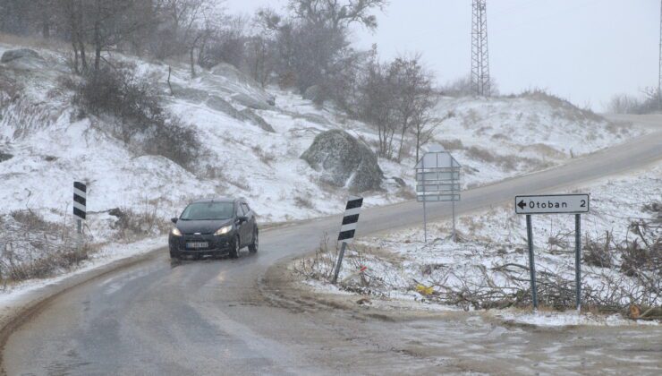 Edirne’de kar başladı