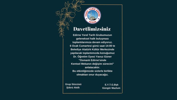 Yerel Tarih Grubundan halk buluşması