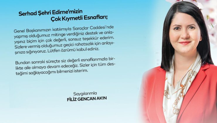 Akın’dan esnaflara teşekkür