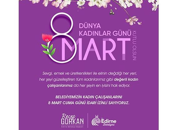 Kadın çalışanlara 8 Mart izni