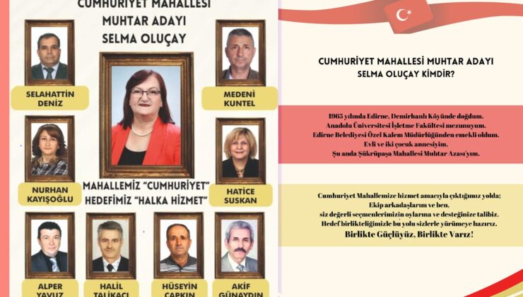 Cumhuriyet Mahallesine güçlü aday
