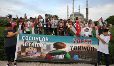 Çocuklardan Filistin’e protesto