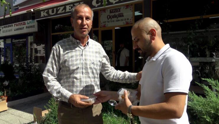 Narin için helva dağıttı