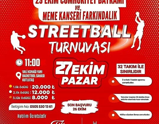 Belediyeden streetball turnuvası