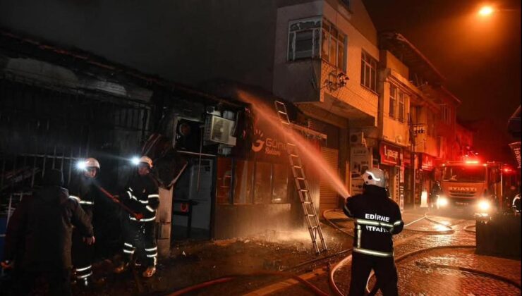 Edirne’de korkutan yangın