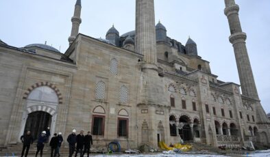 Selimiye Camisi’nde restorasyon sürüyor