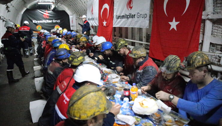 Yerin 200 metre altında iftar