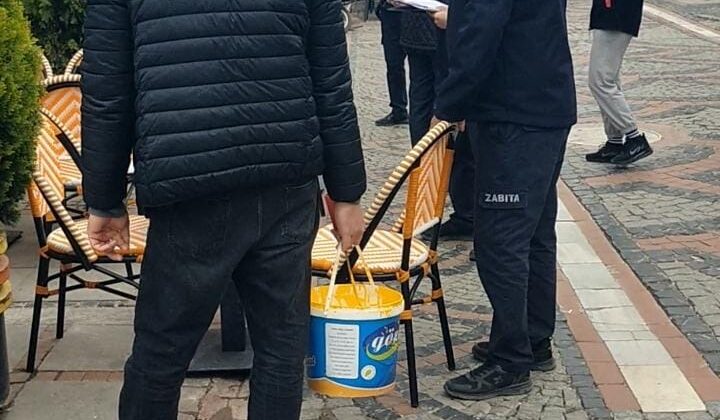 Sarı çizgileri ihlal edenler denetlendi