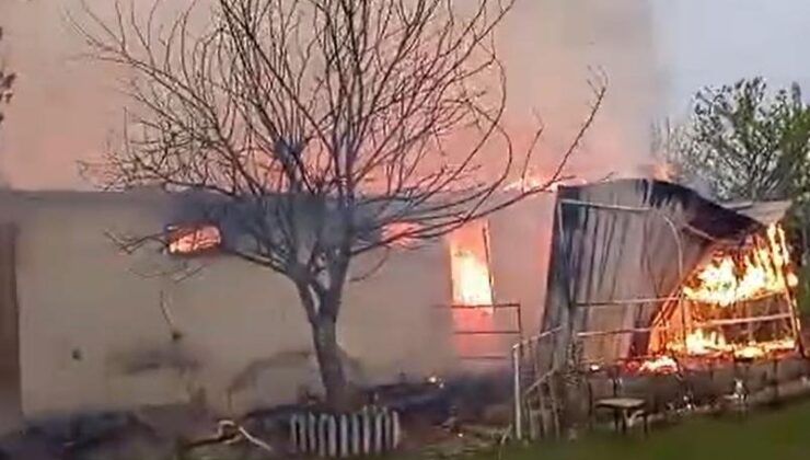 Müstakil evde çıkan yangın korkuttu