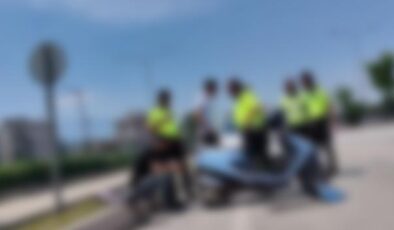 Çalıntı motosikletle kaçmaya çalıştı