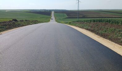 3 kilometrelik yol asfaltla kaplandı