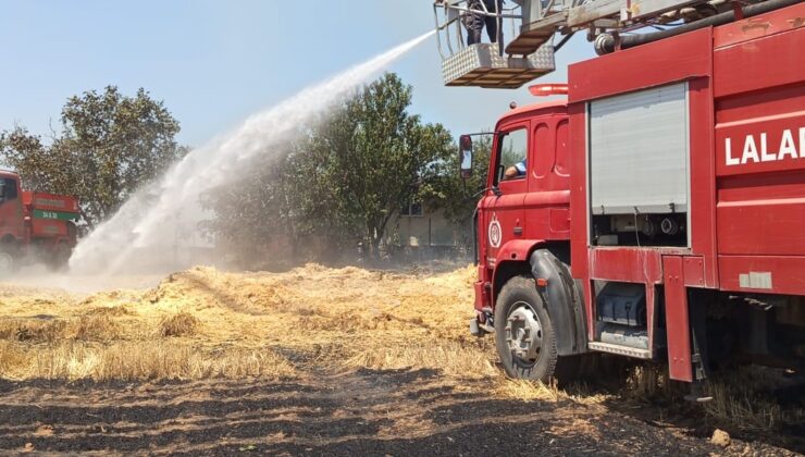 Anız yangını evlere sıçradı!