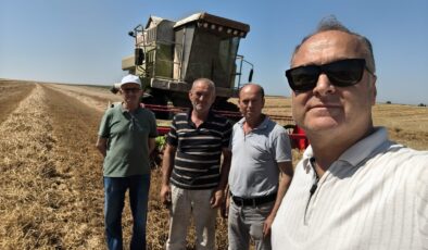 Hasatta üreticinin yanında oldular