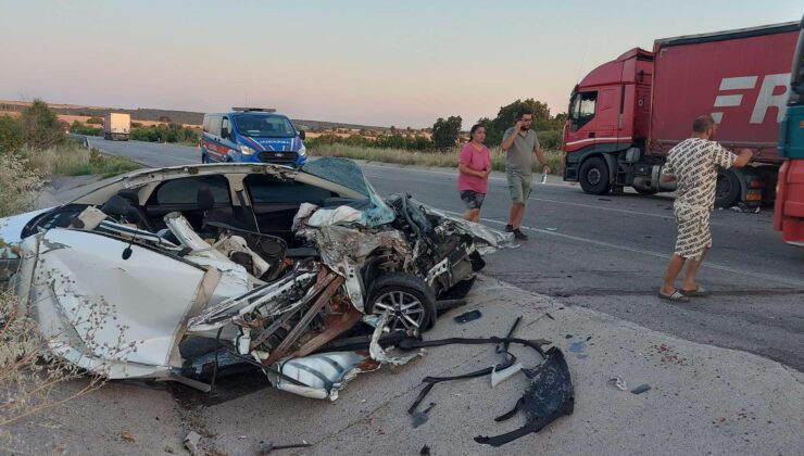 Hamzabeyli yolunda feci kaza!