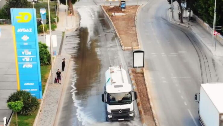 Atatürk Bulvarı’na detaylı temizlik