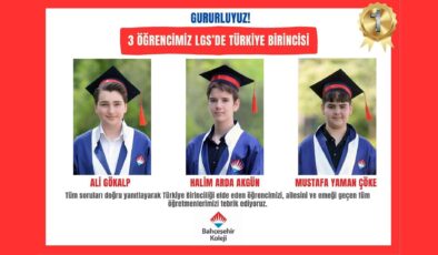 Edirne Bahçeşehir’den 3 Türkiye birincisi