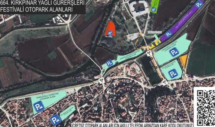 Kırkpınar’da otoparklar ücretsiz