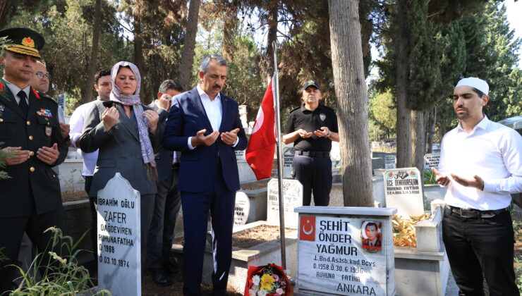 Şehit kabirleri ziyaret edildi