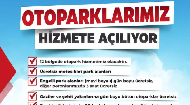 Ücretsiz otopark dönemi bitiyor