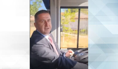 Başkan şoför koltuğunda
