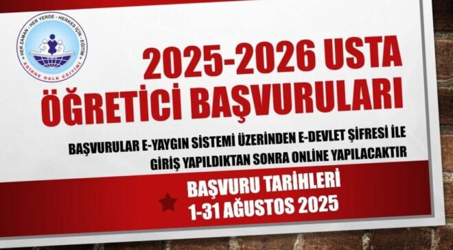 Ücretli Usta Öğretici başvuruları başladı