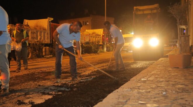 Belediyeden gece mesaisi
