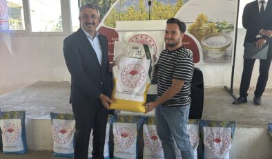 Çiftçilere kanola tohumu dağıtıldı