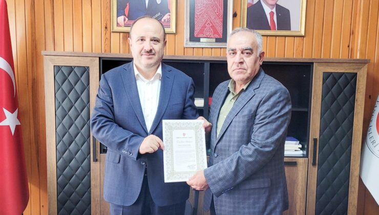 Edirne Müftülüğüne teşekkür belgesi