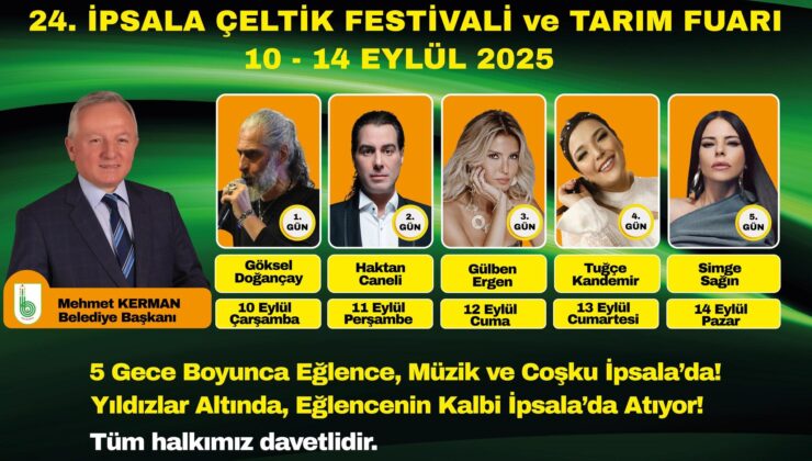 İpsala konserine ünlü yağmuru