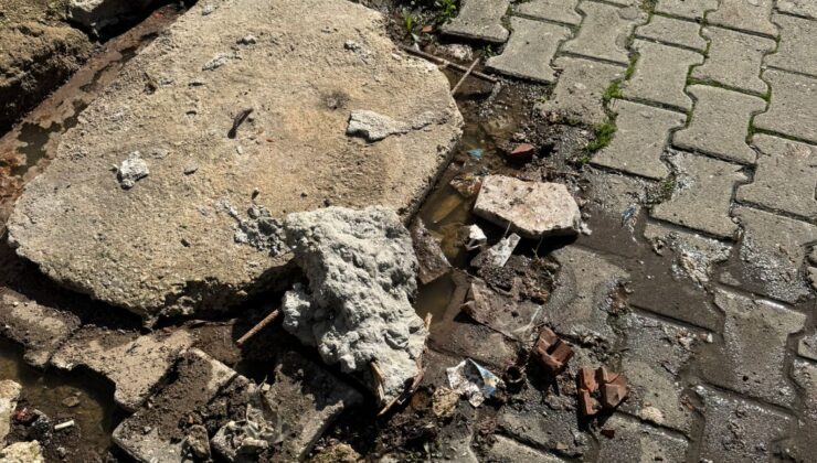 Sokağa akan atık suya mahalleliden tepki