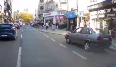 Makas atan sürücüye ceza