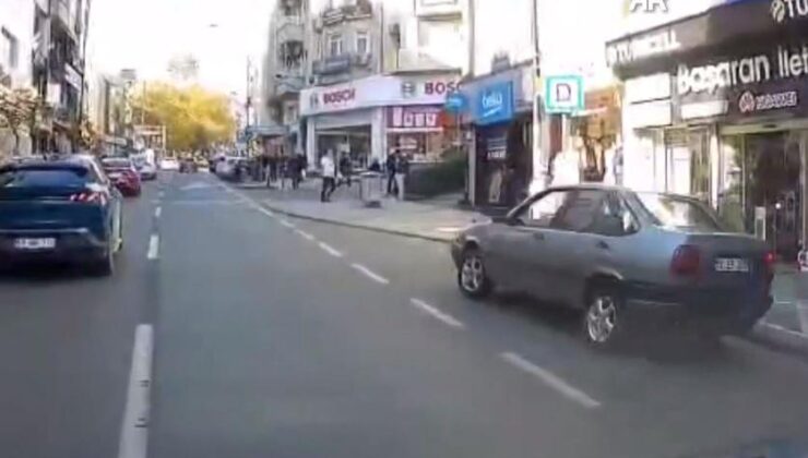 Makas atan sürücüye ceza