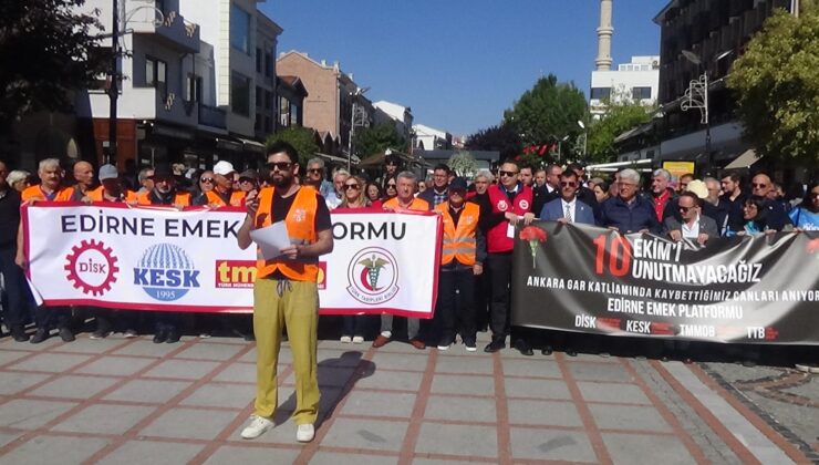 Edirne’de Ankara Gar Katliamı unutulmadı
