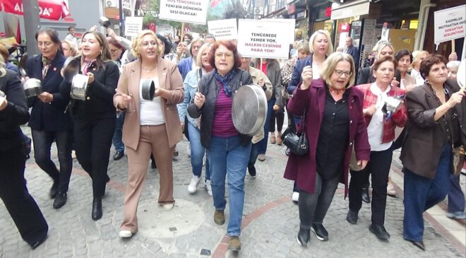 Kadınlardan boş tencere eylemi