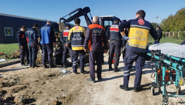 Toprak altında kalan işçi kurtarıldı