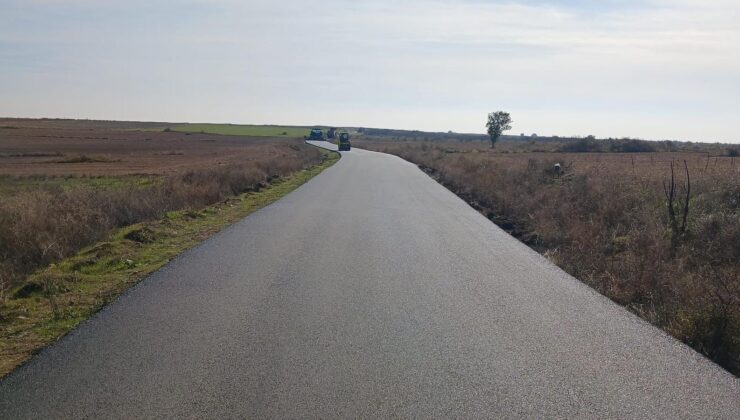 Köy yollarına sıcak asfalt
