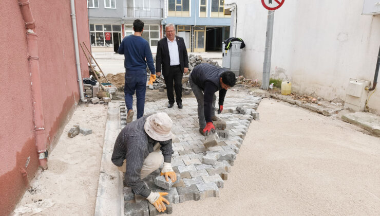 Süloğlu’nda parke taş çalışmaları hız kazandı