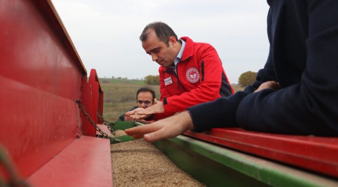 Arpaç köyüne mera otu ekildi