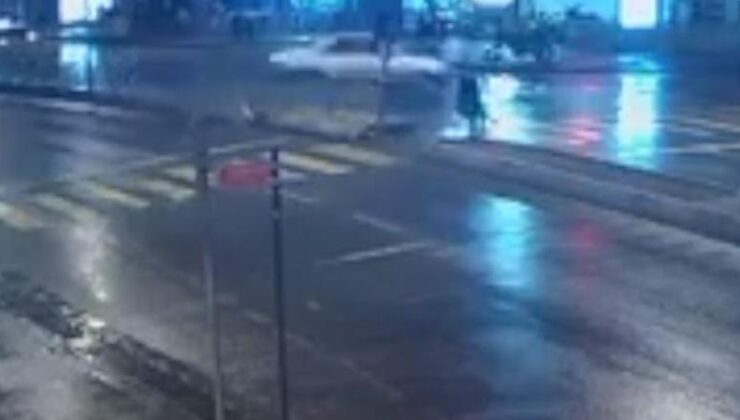 Alkollü sürücü refüjden uçtu