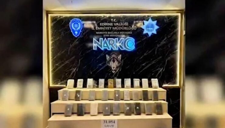 Edirne’de 31 kilo kokain ele geçirildi
