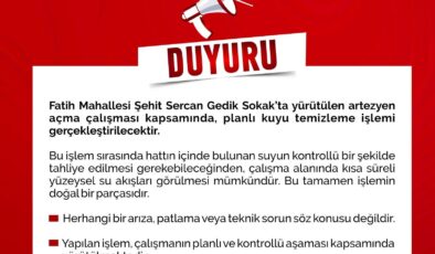 Fatih Mahallesi’ne artezyen açılıyor