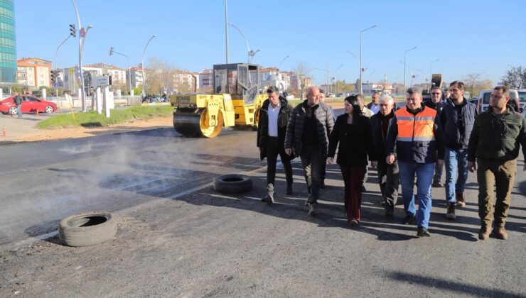 Gencan, asfalt çalışmasını inceledi