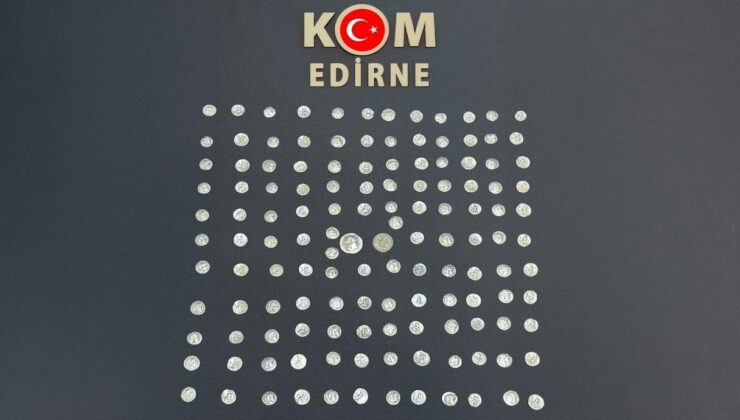 Edirne’de gümüş sikke operasyonu