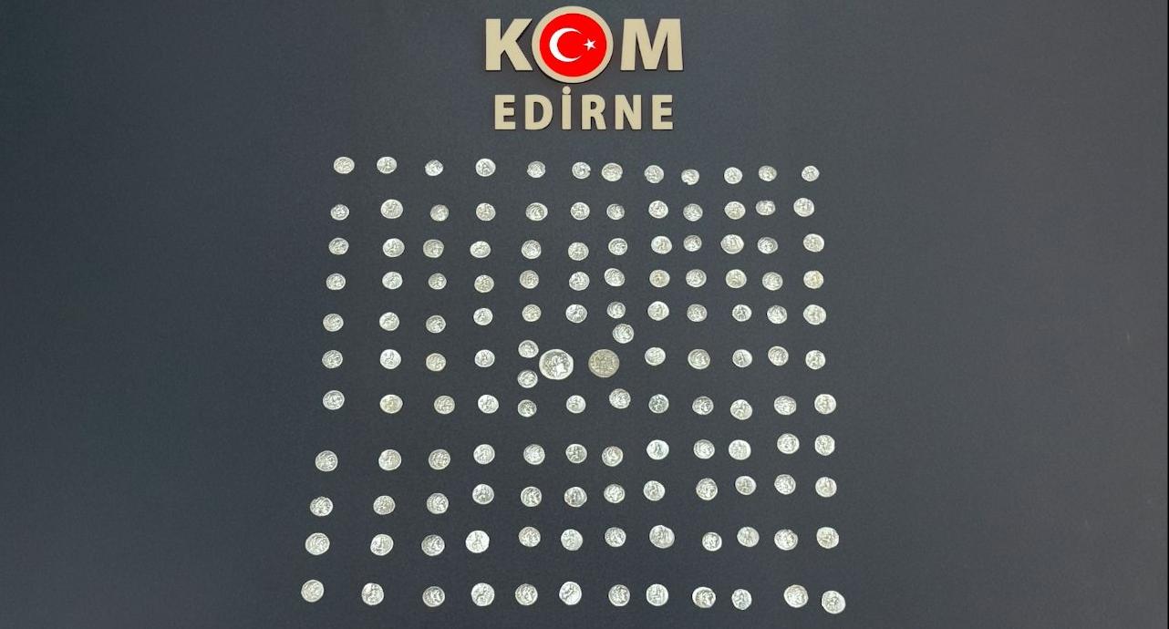 Edirne’de gümüş sikke operasyonu