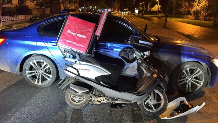 Kazada motosiklet sürücüsü yaralandı