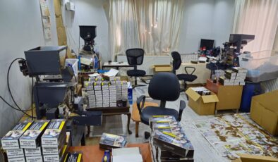 1 milyon adet kaçak makaron ele geçirildi