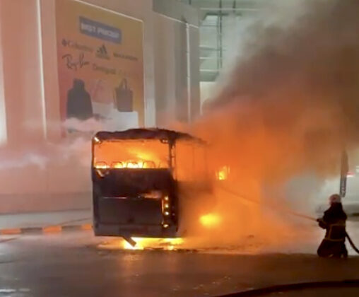 Park halindeyken alev aldı