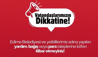 Belediyeden “dolandırıcılık” uyarısı